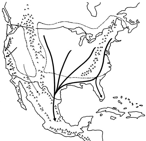Migration route map