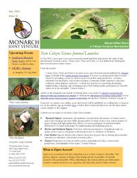 MonarchNet News July 2016 front page